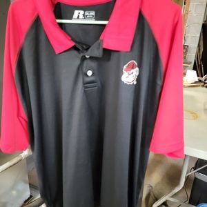 Mens Russell brand georgia bulldog lightweight polo 2 xl